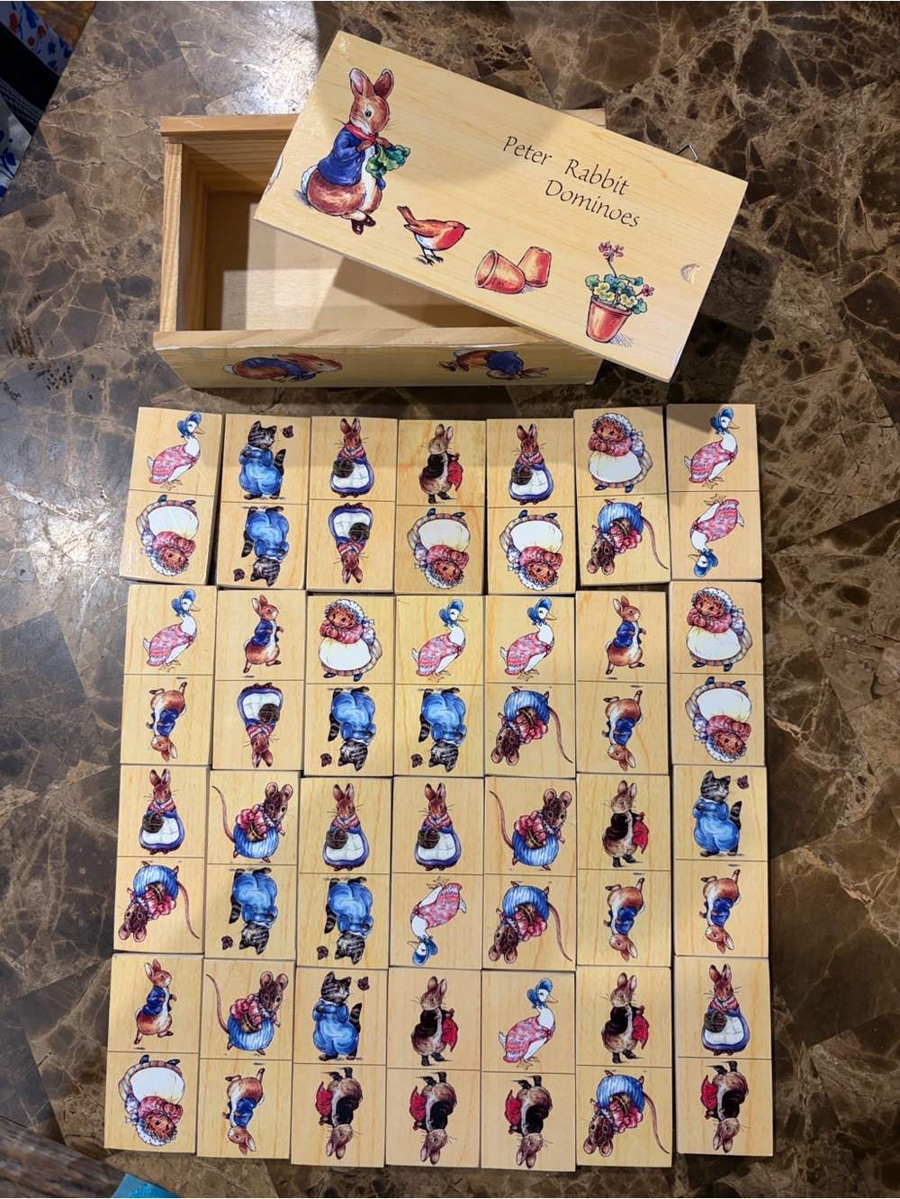 Beatrix Potter Peter Rabbit Wooden Dominoes Set